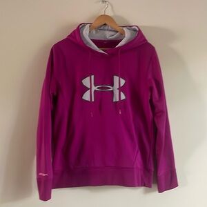Under Armour Storm Pink Sweater with Grey Hood Size Medium Fit